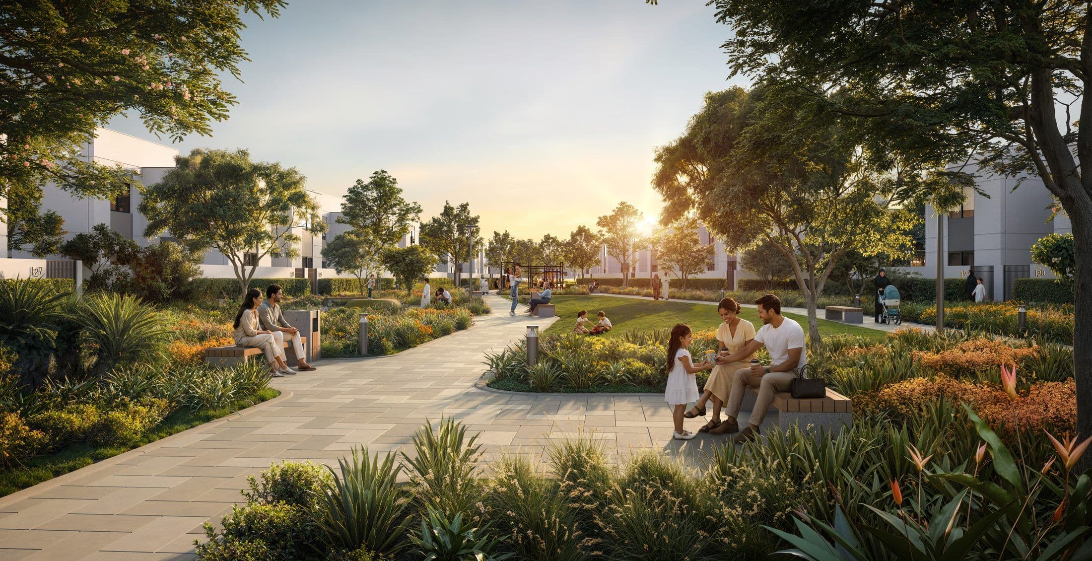 Al Ghadeer Gardens — Green pathway