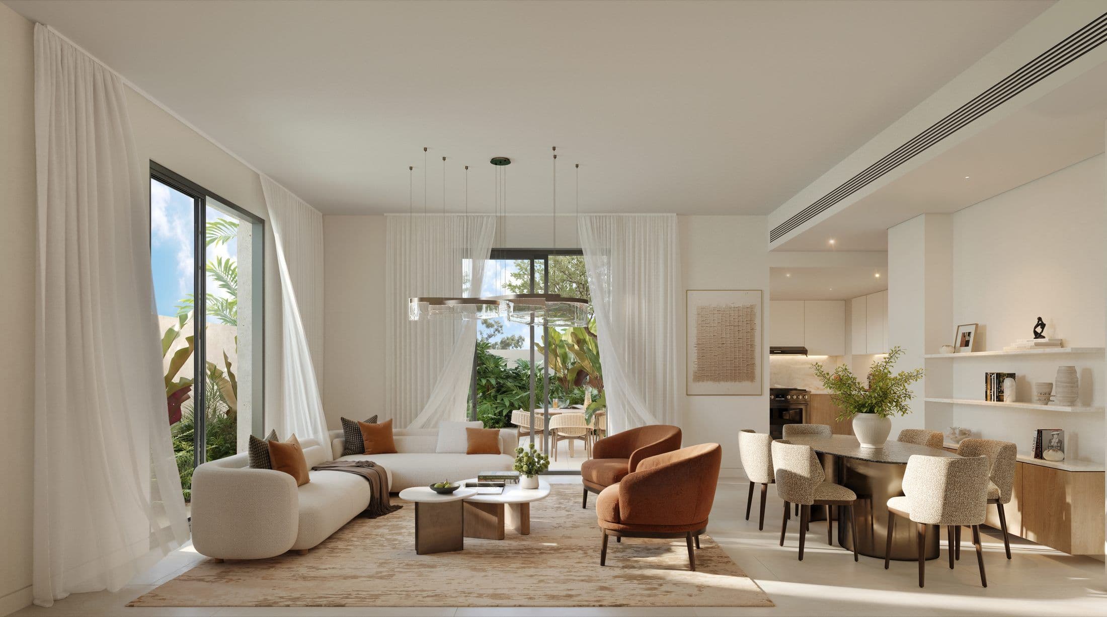 Al Ghadeer Gardens — Living dining