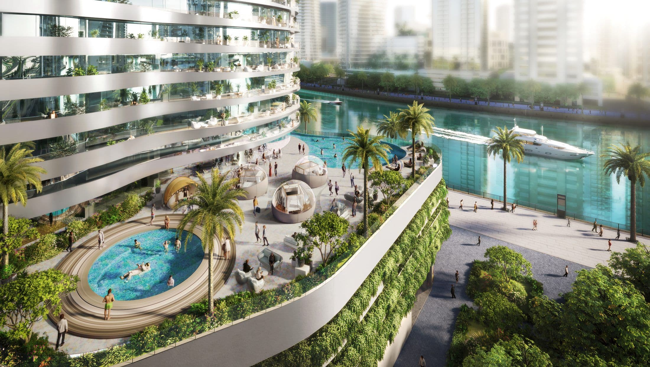 Altitude by de GRISOGONO — Podium pool canal view