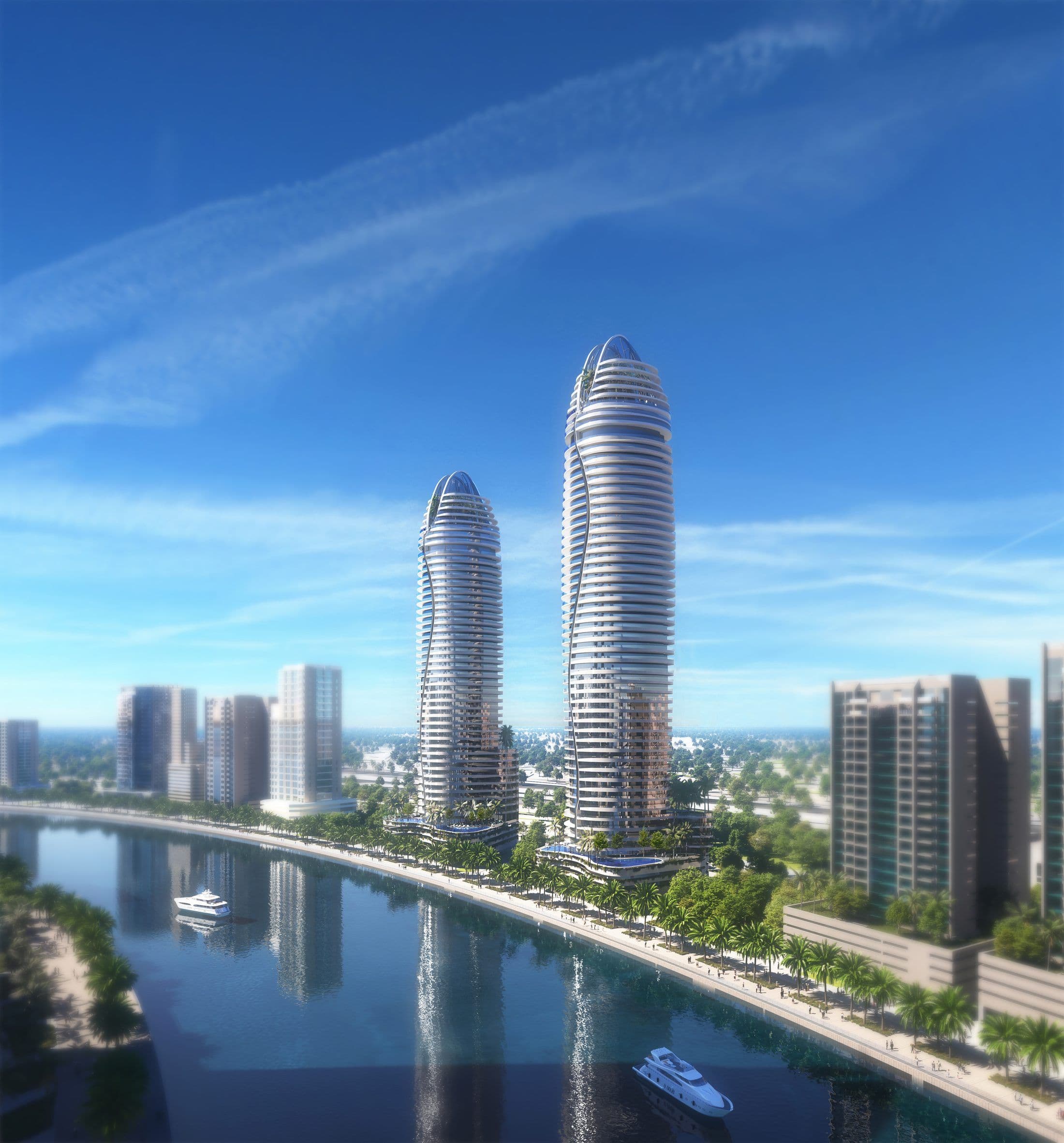 Altitude by de GRISOGONO — Twin towers canal aerial