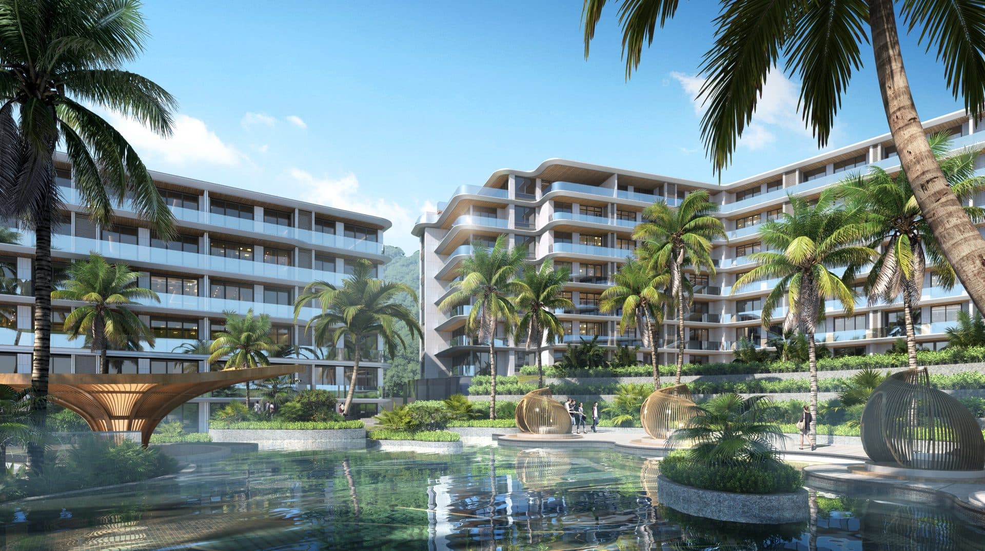 AYANA Heights Seaview Residences — Courtyard pool