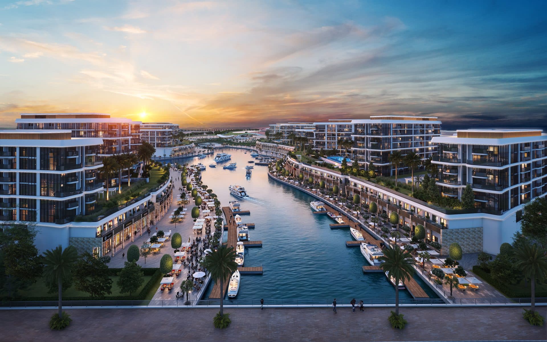 Bayside Marina Residences — Sunset marina
