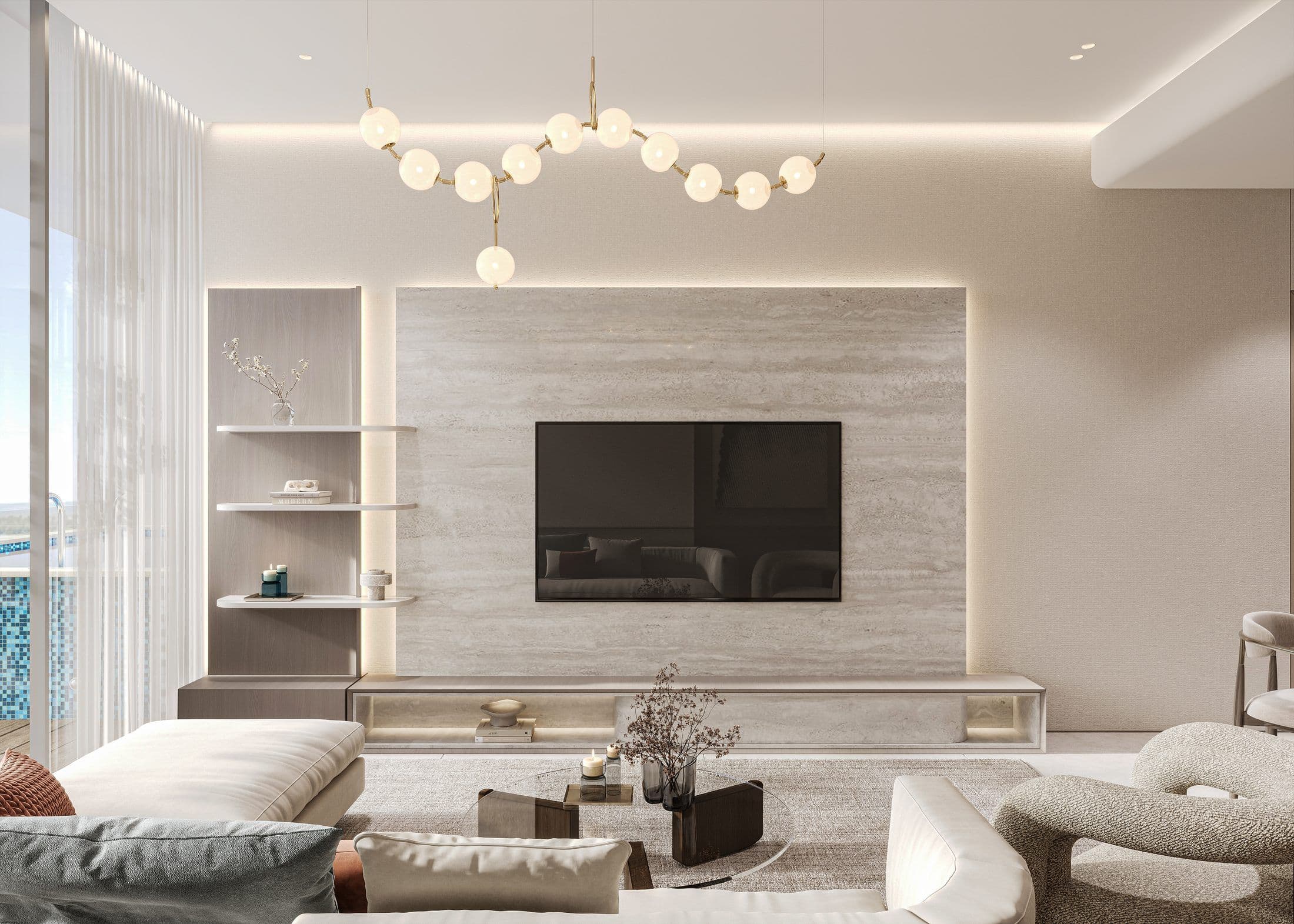 Divine Al Barari — Living room