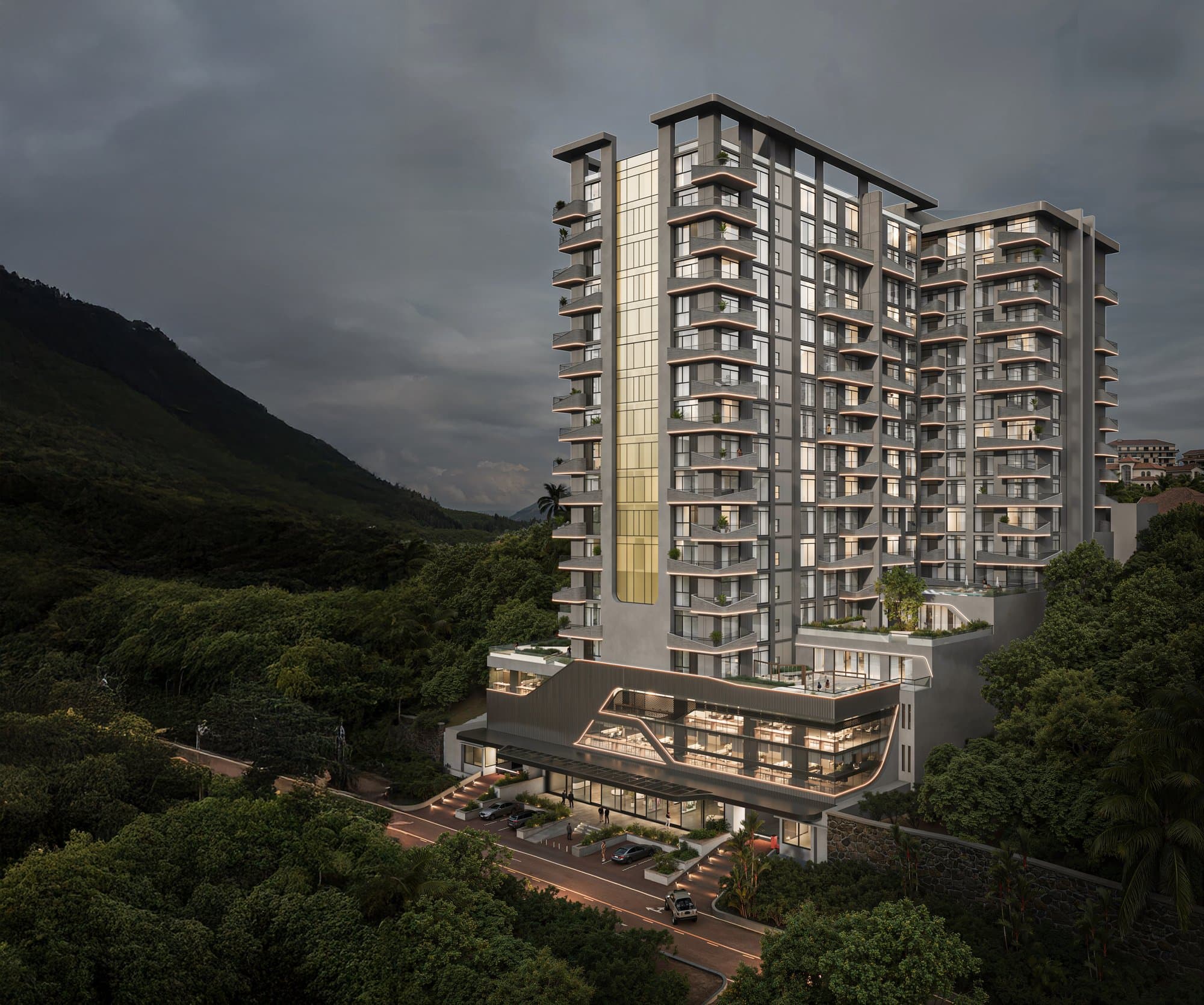 Divyabhav 7 Hills — Tower dusk