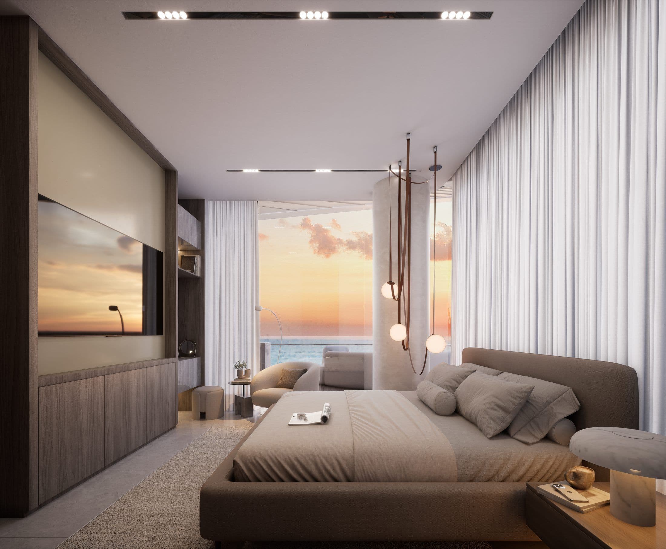 DO Hotels & Residences — Bedroom sunset
