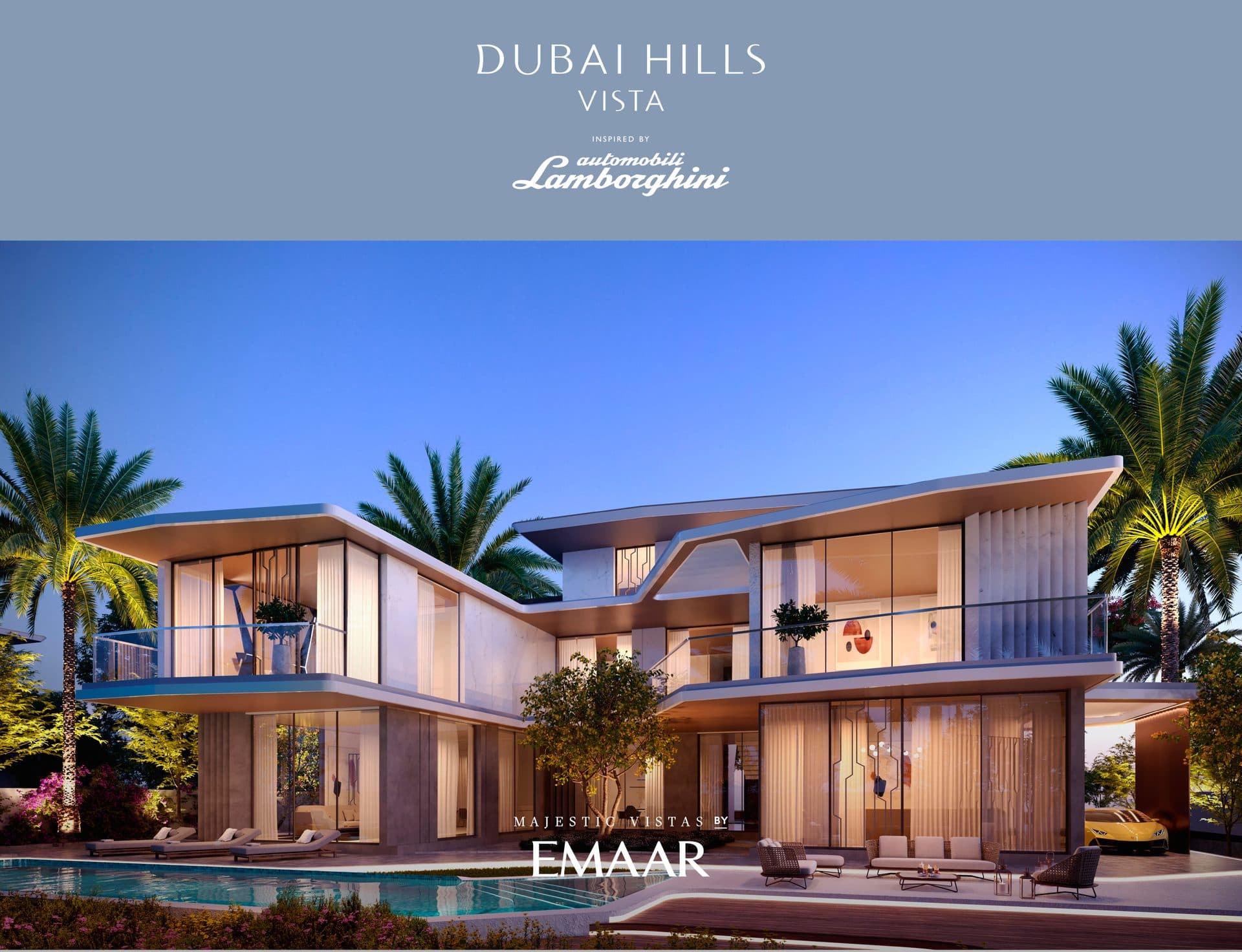 Dubai Hills Vista, Inspired by Automobili Lamborghini — Dusk