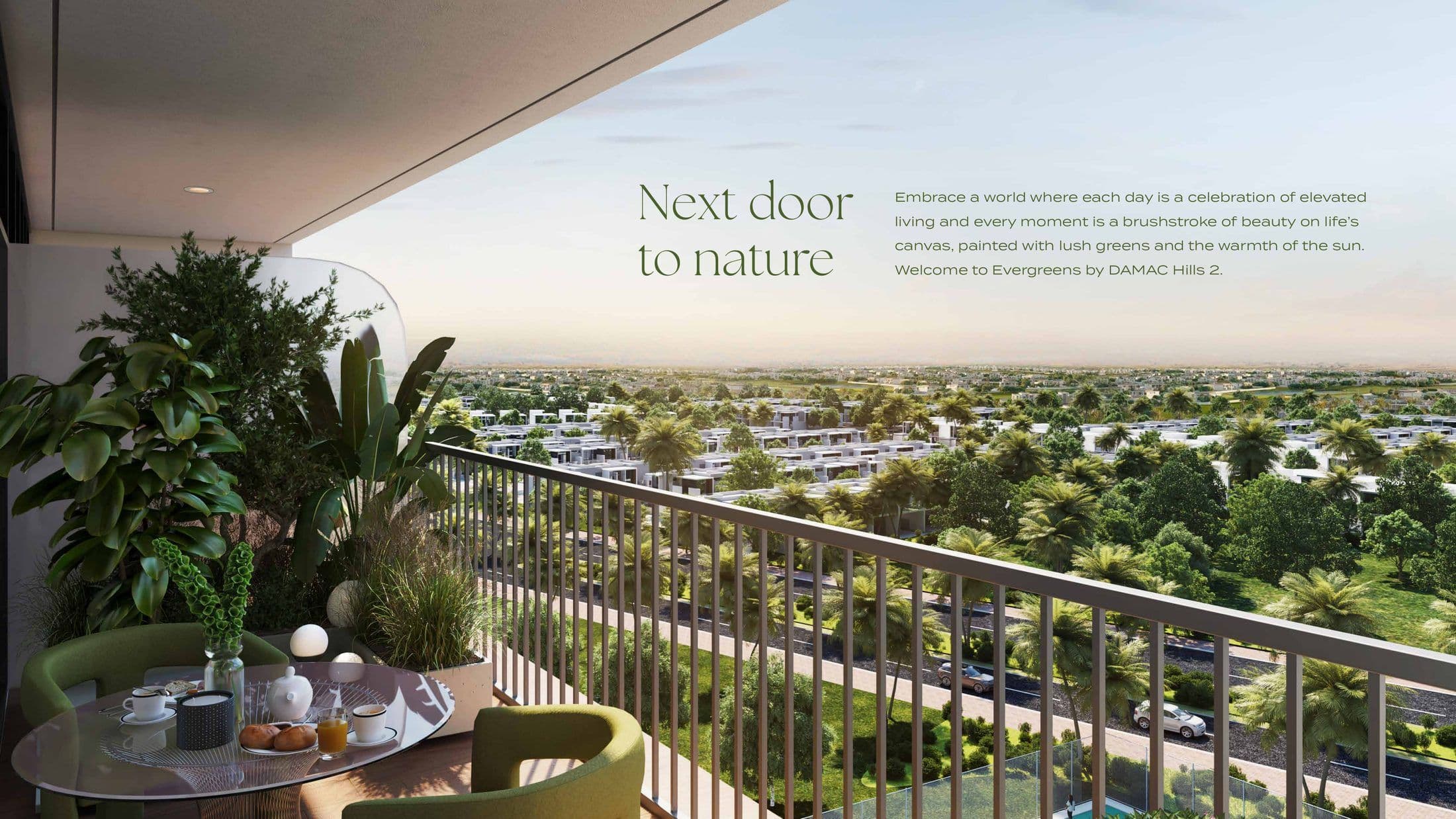 Evergreens — Balcony view