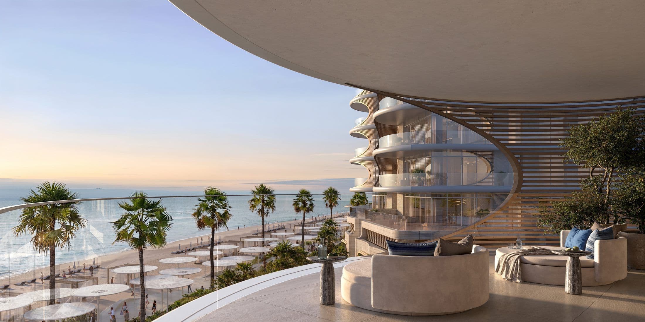 Fahid Beach Terraces — Balcony ocean view