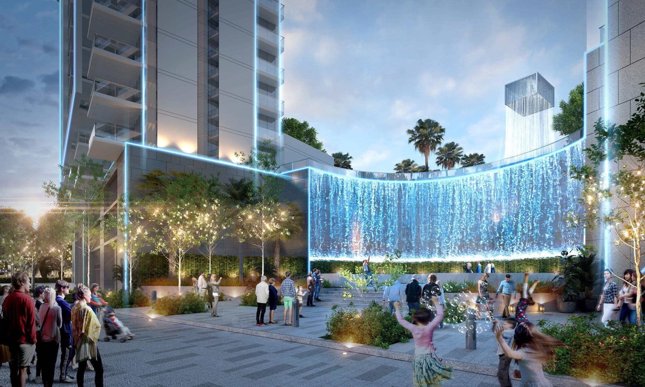 Golf Vita — Waterfall feature