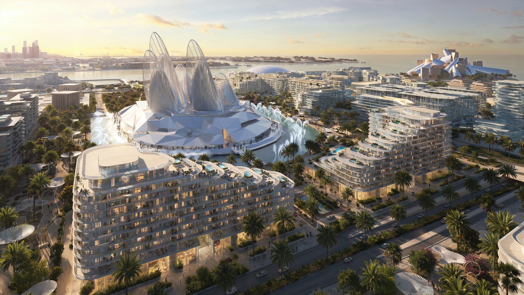 Mandarin Oriental Residences, Saadiyat Cultural District — Aerial museum