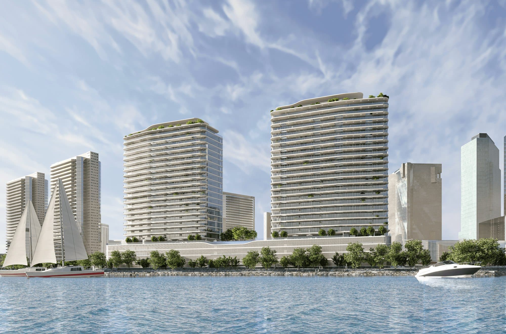 Marlin Tower — Exterior waterfront