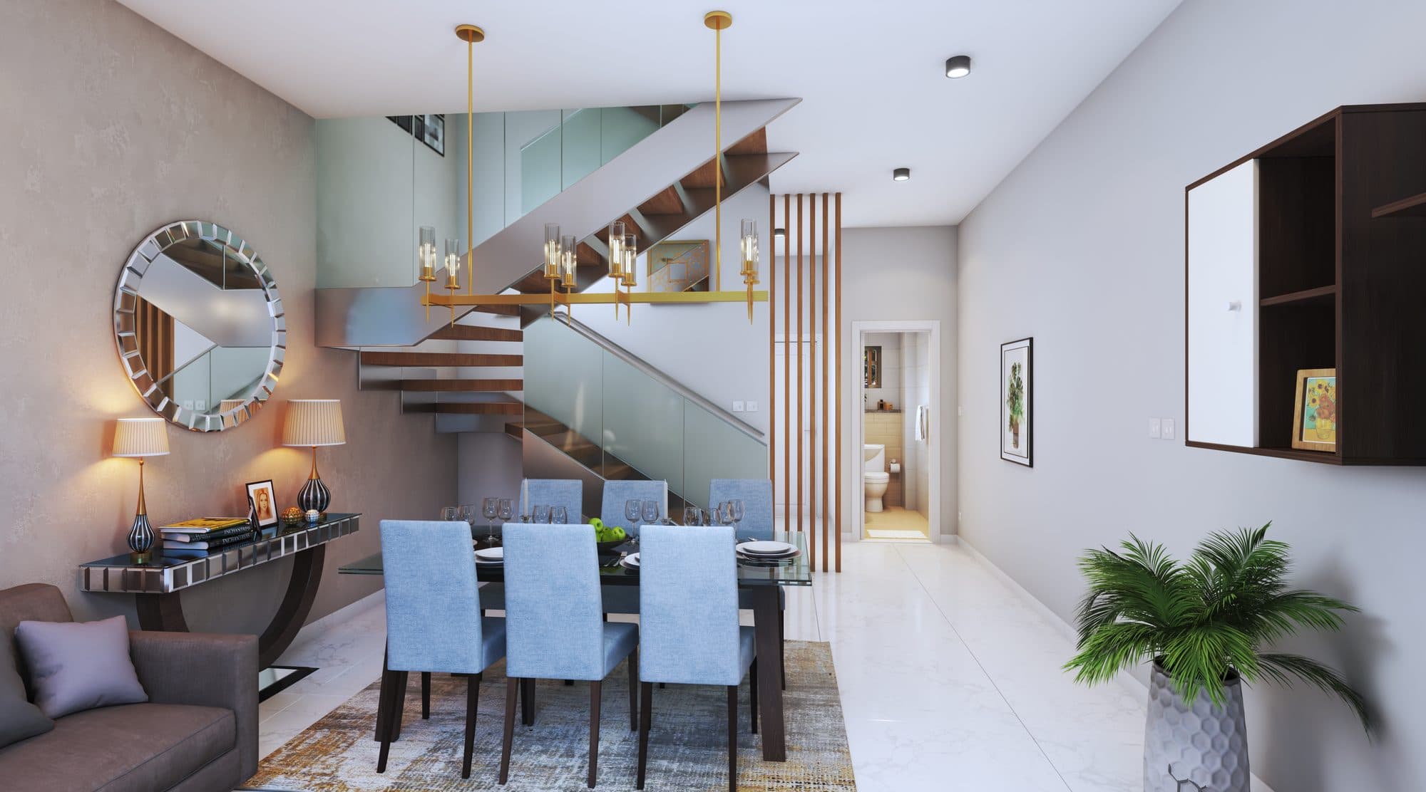 Montenapoleone — Townhouse living dining