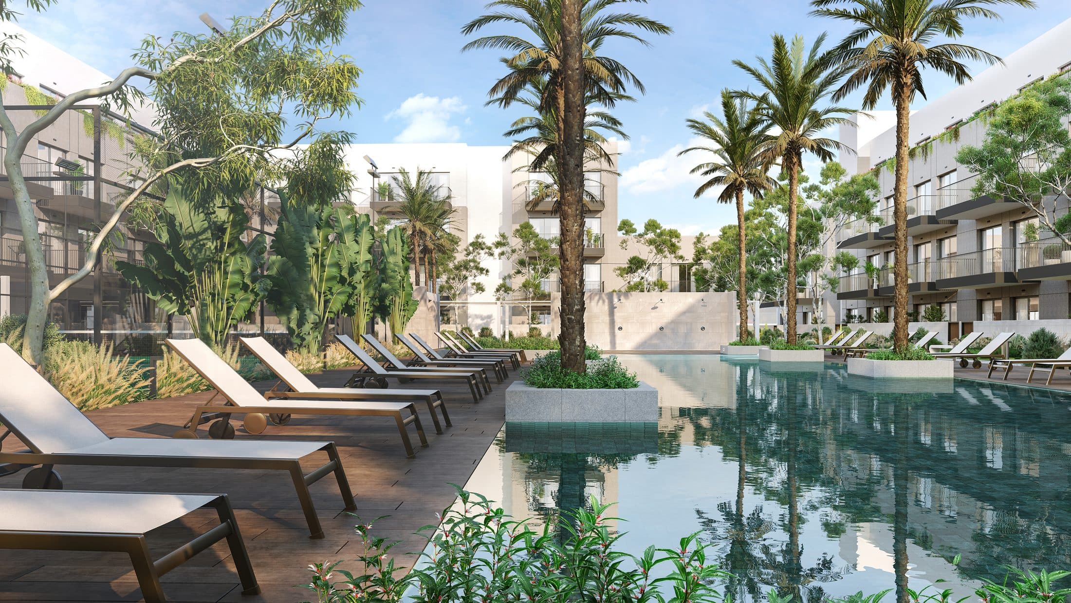 Oakley Square Residences — Pool day