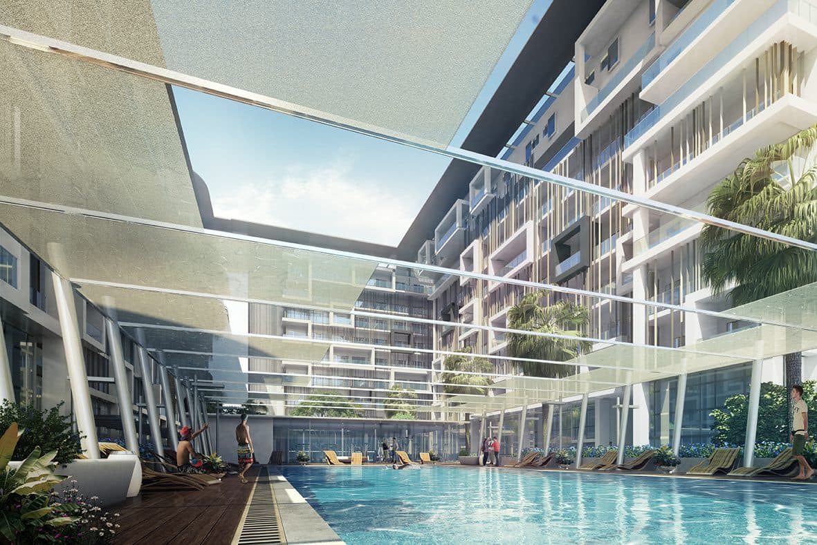 Oasis Residences — Courtyard pool