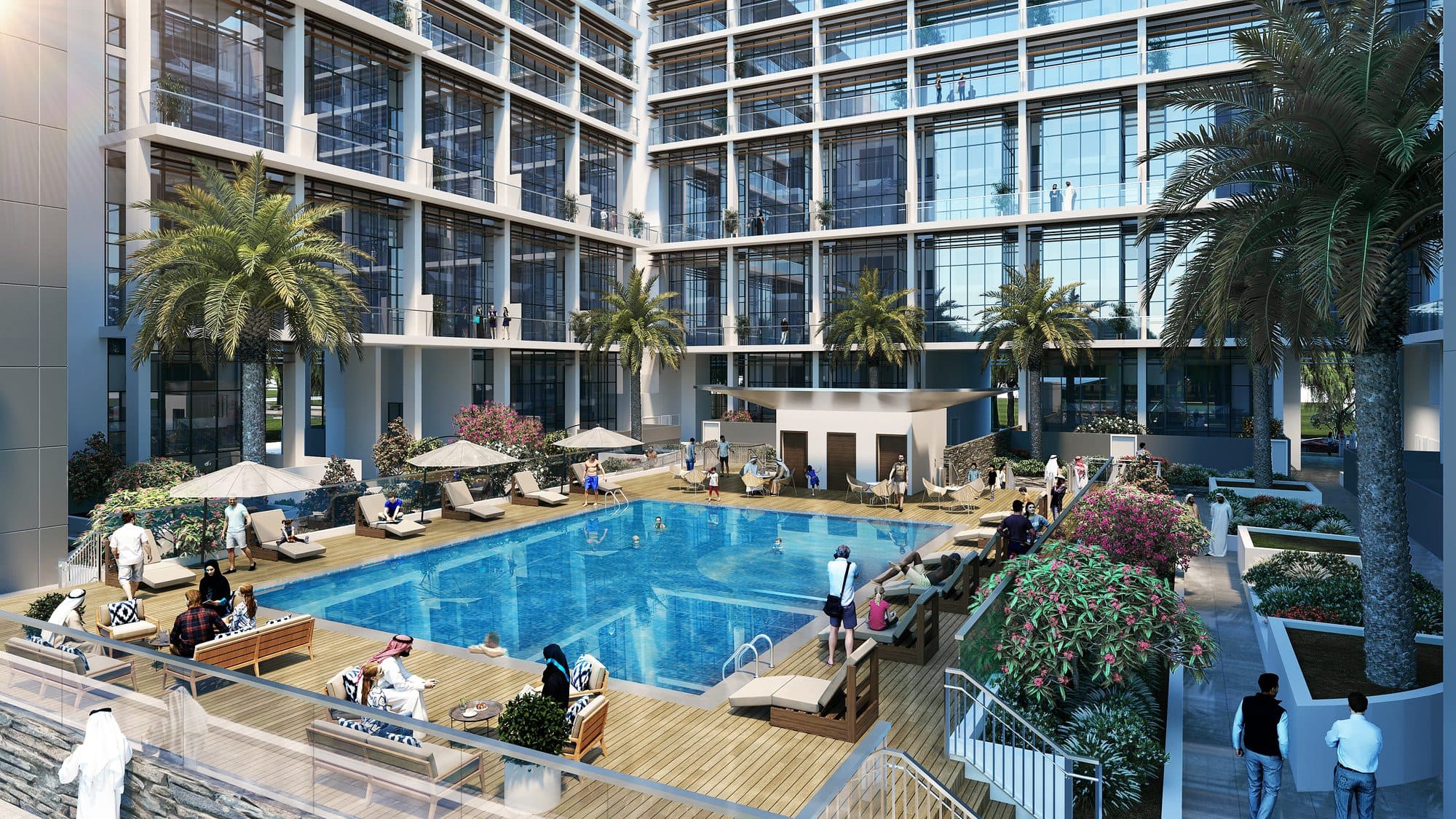 Oasis Two Residence — Courtyard pool