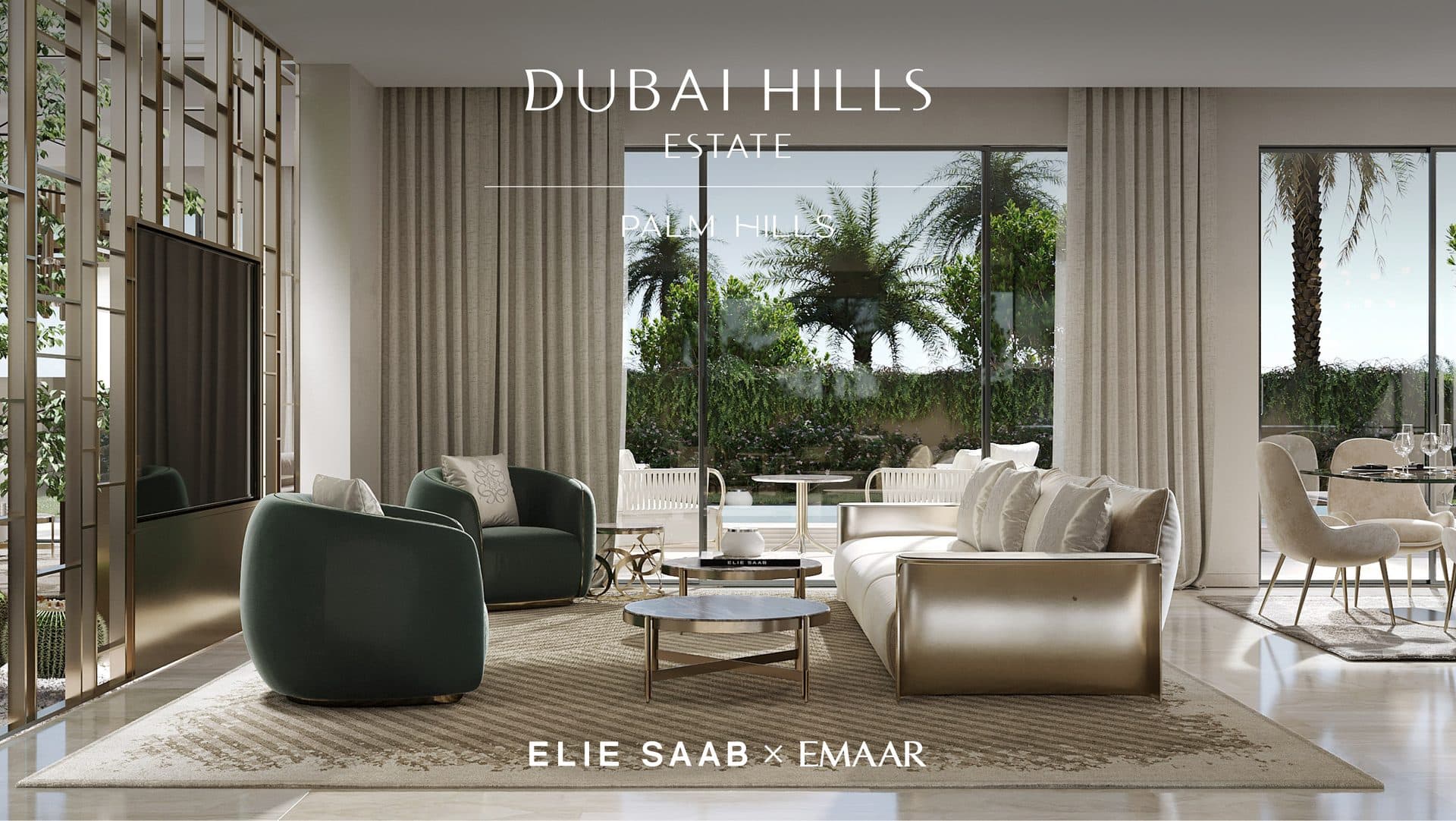 Palm Hills, Interiors by Elie Saab — Living room