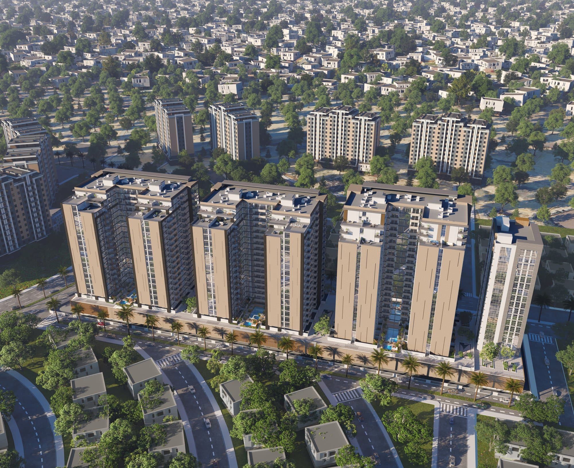 Reportage Skyline Towers — Exterior aerial