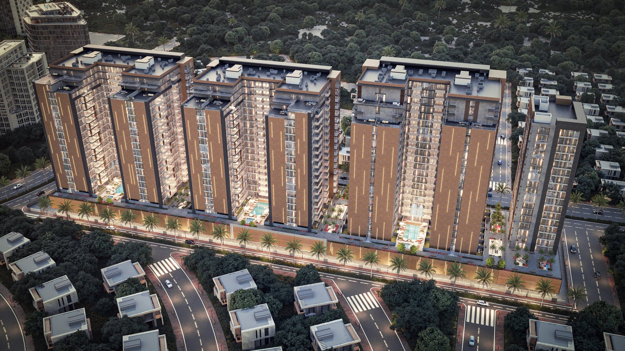 Reportage Skyline Towers — Exterior dusk