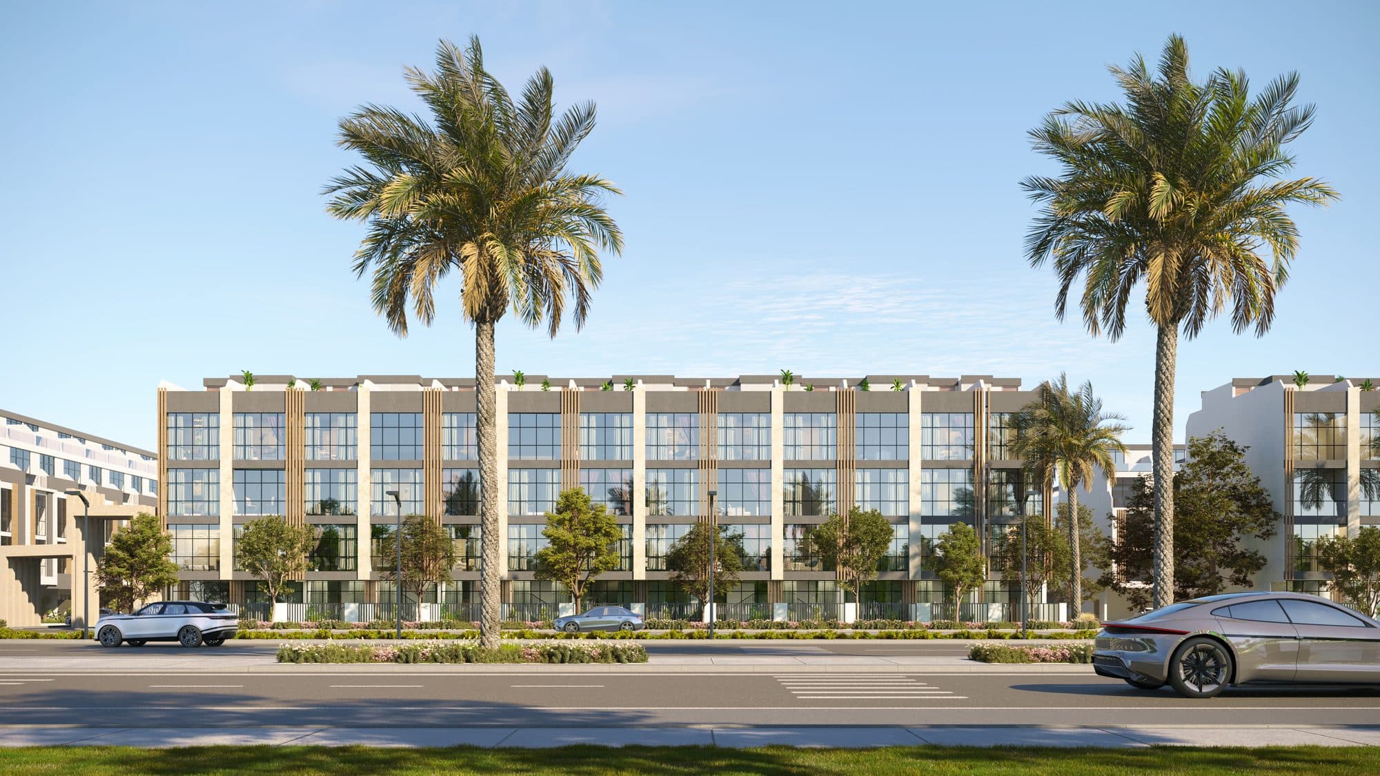 Reportage Village Abu Dhabi — Clubhouse street
