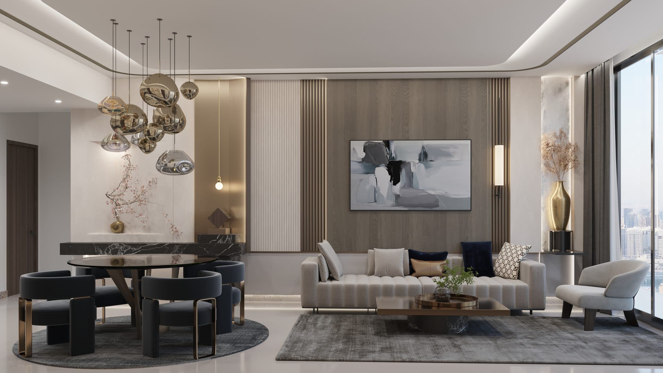 Samana Barari Lagoons — Living room