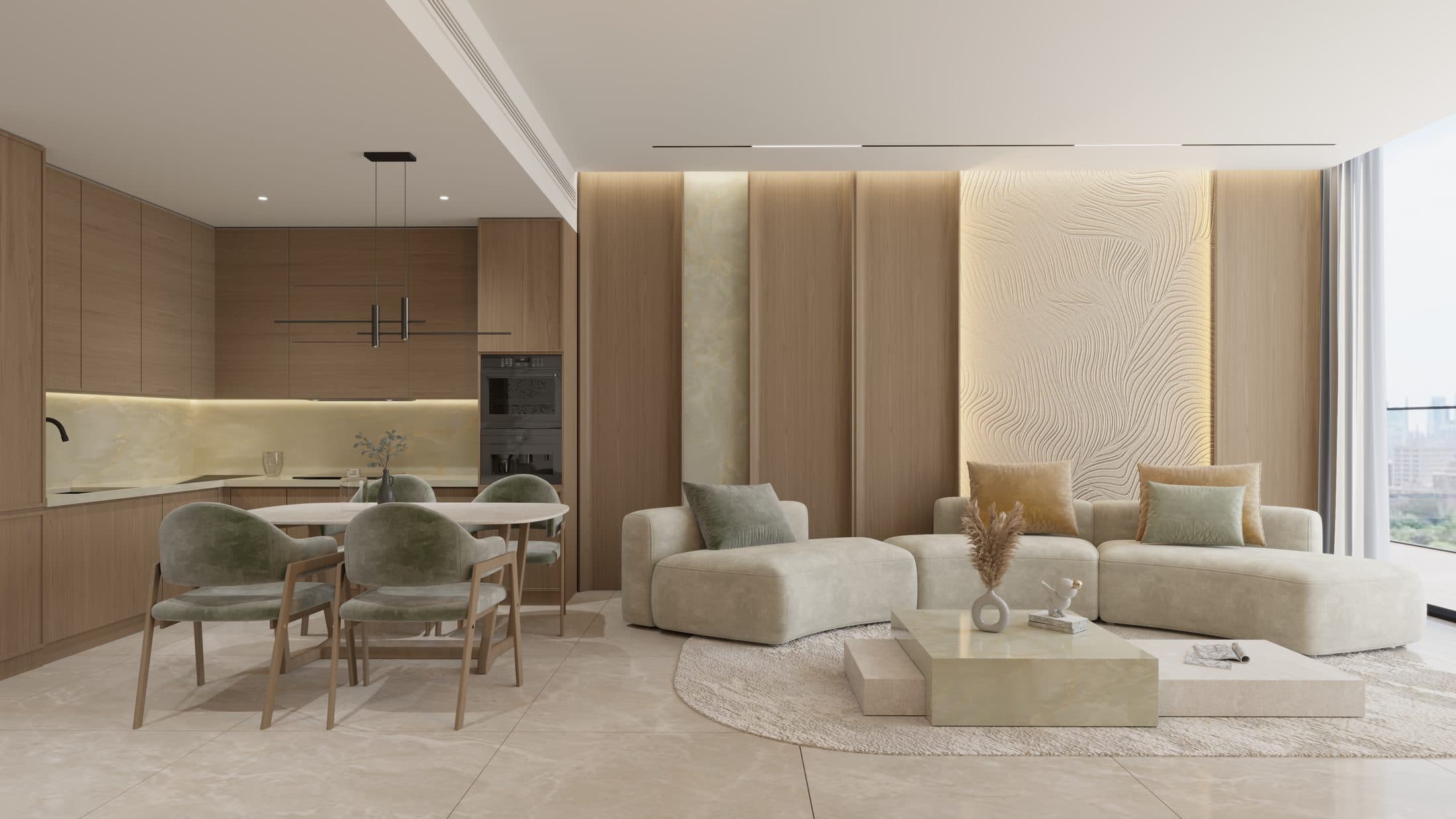 Samana Downtown Jebel Ali Portside — Living room