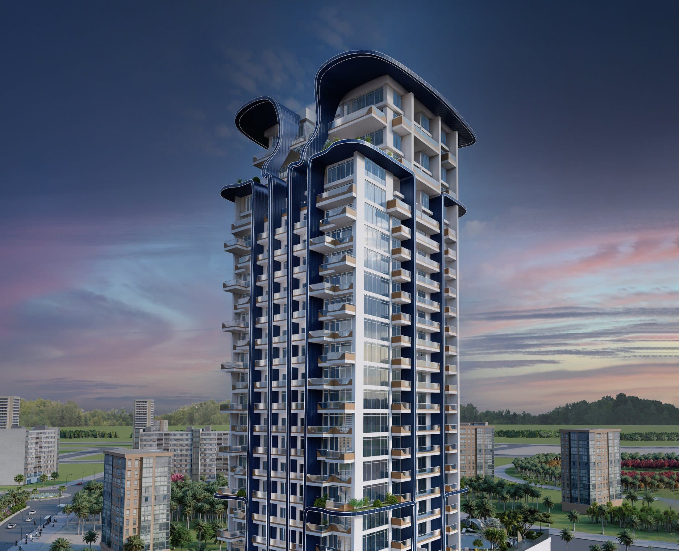 Samana Waves — Dusk exterior