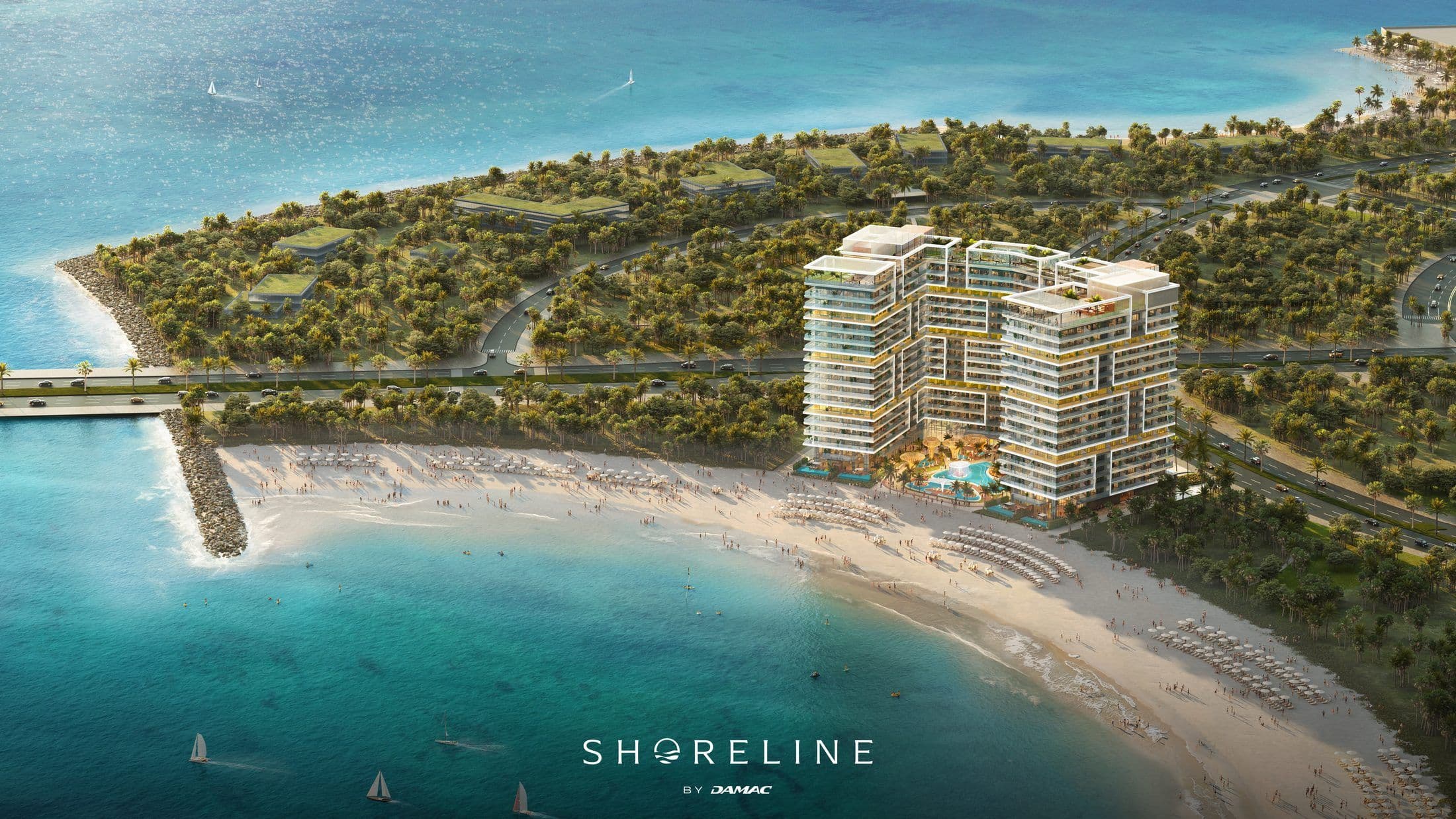 Shoreline by DAMAC — Aerial beach