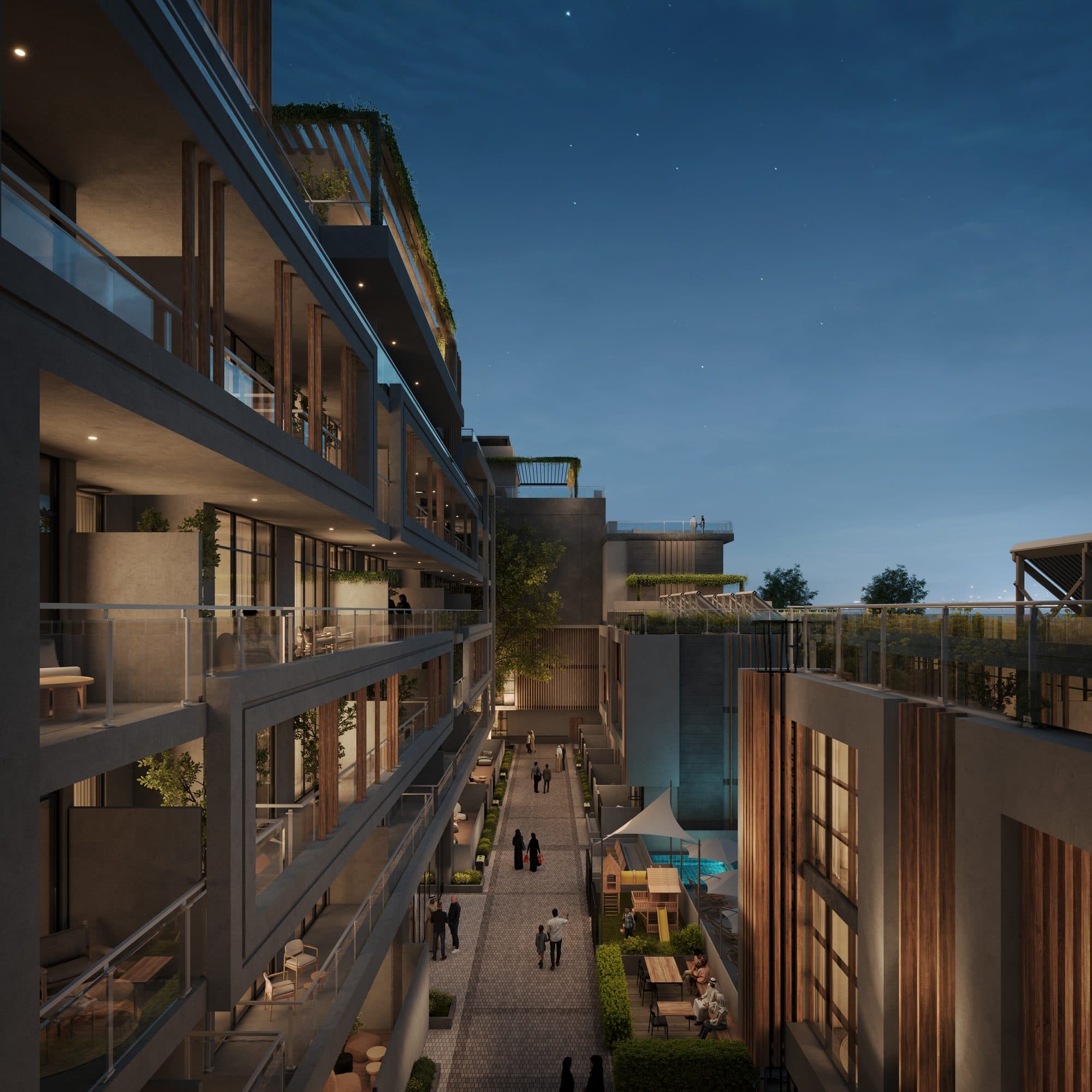Sila — Courtyard night