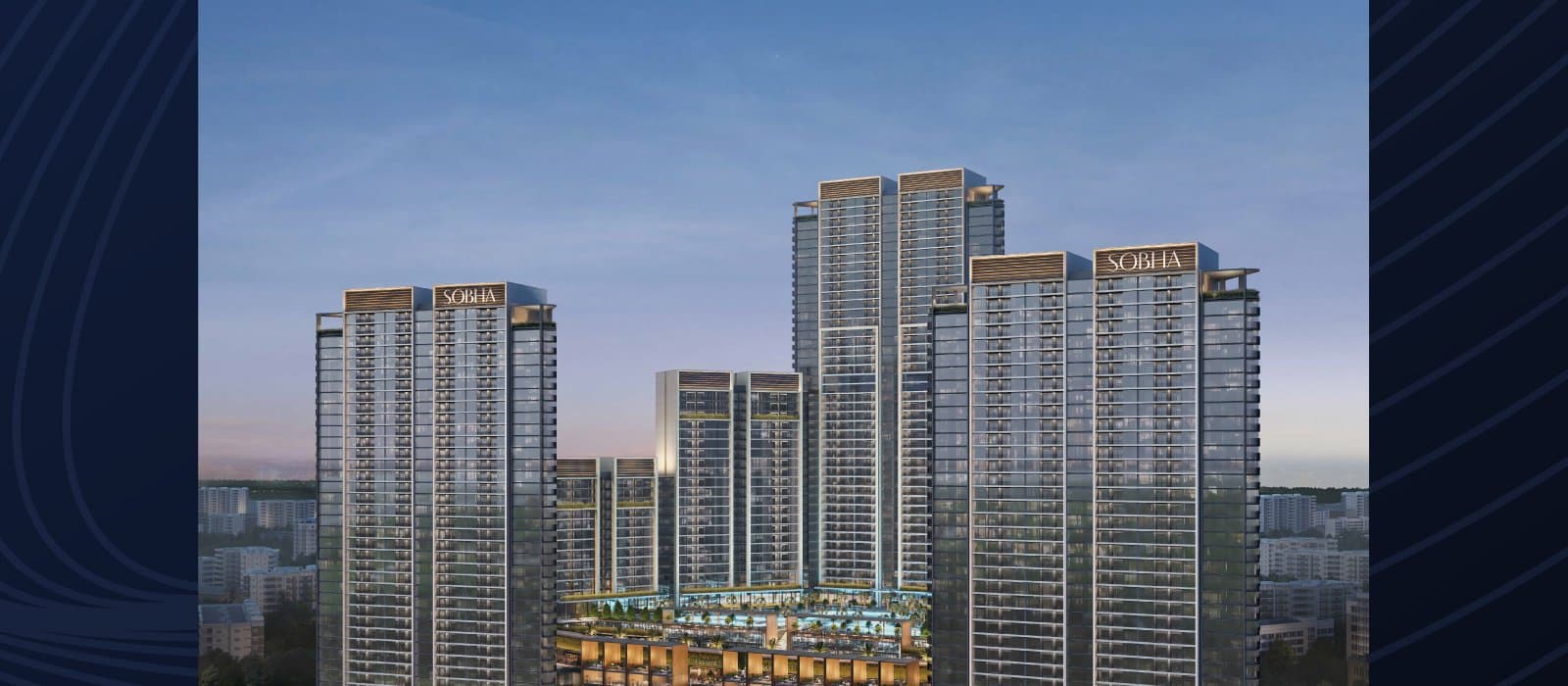 Sobha Orbis — Aerial dusk