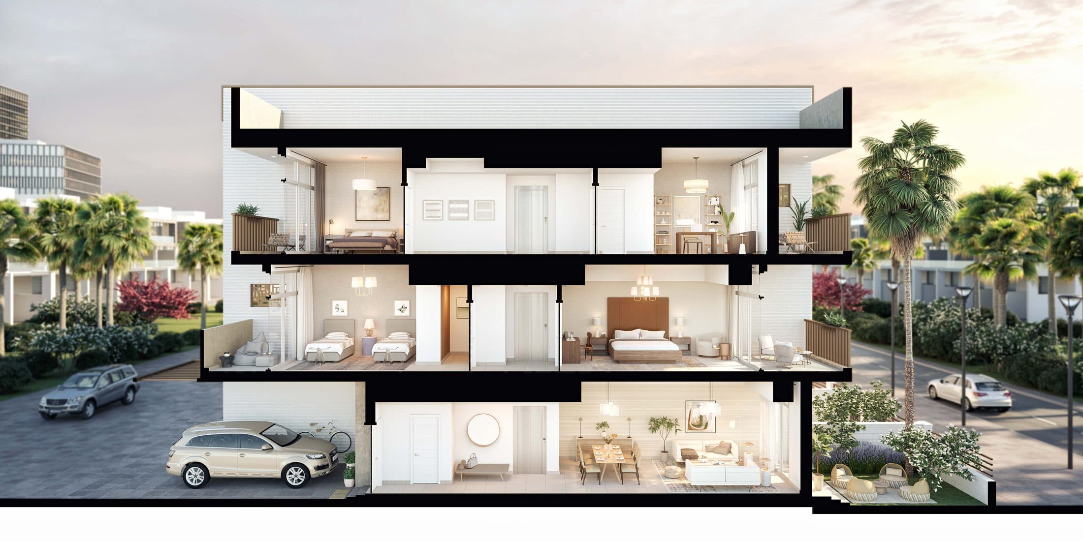 Somerset Mews — Section cutaway