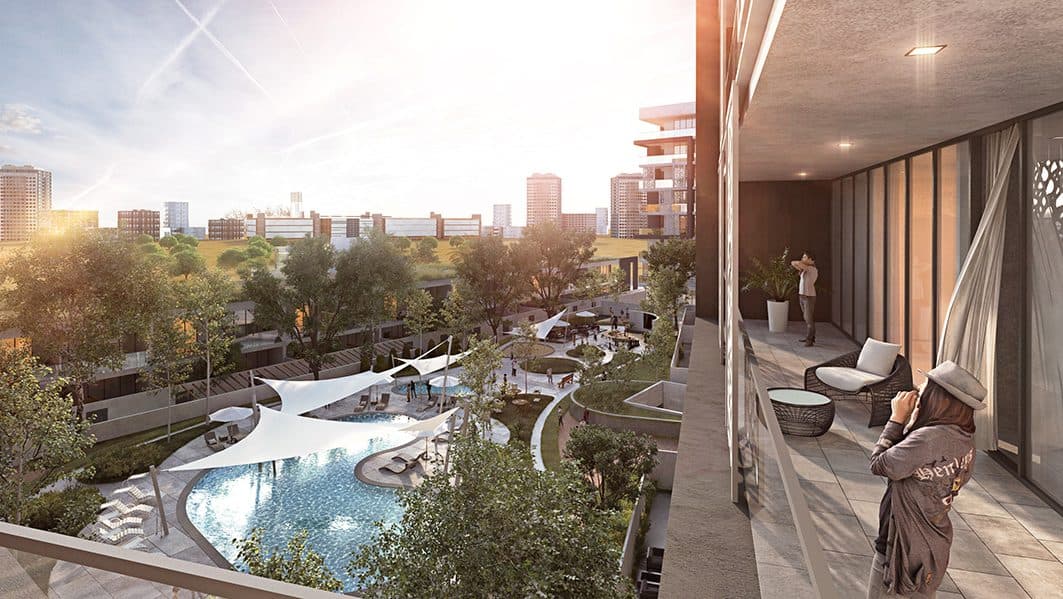 The Gate Residence — Poolside balcony