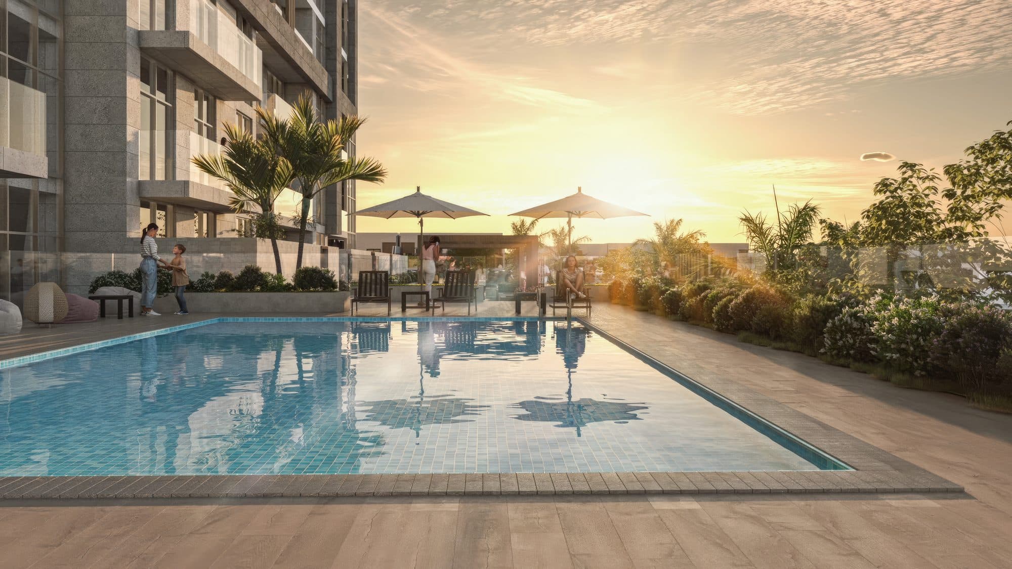 Verdana IV — Sunset pool