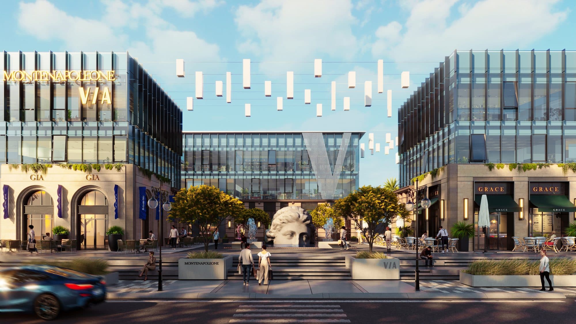 Via Montenapoleone — Plaza day