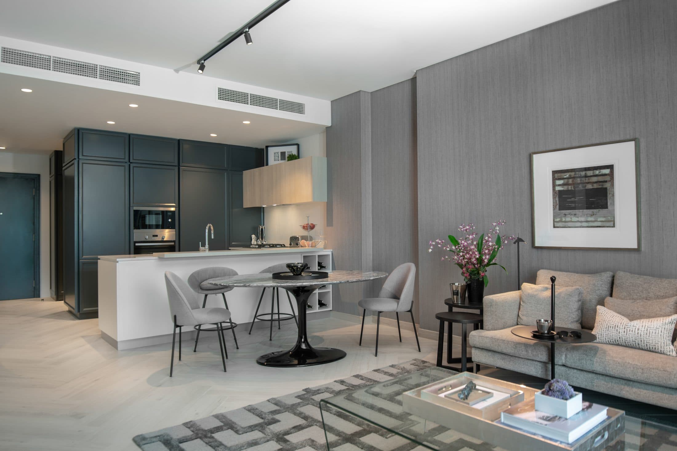 Wilton Park Residences I — Model suite living room