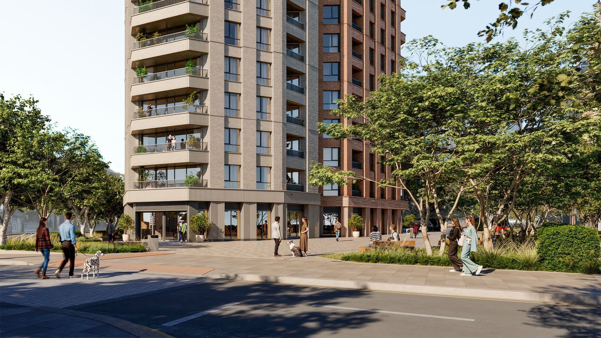 London Square Woolwich — Ground level exterior